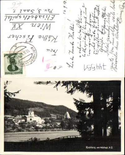 744551 Foto AK Kirchberg a. Wechsel Baum i. Vordergrund Kirchen
