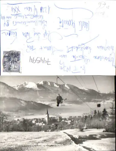 744594 Foto AK Windischgarsten mit dem Warscheneck Skilift Wintersport
