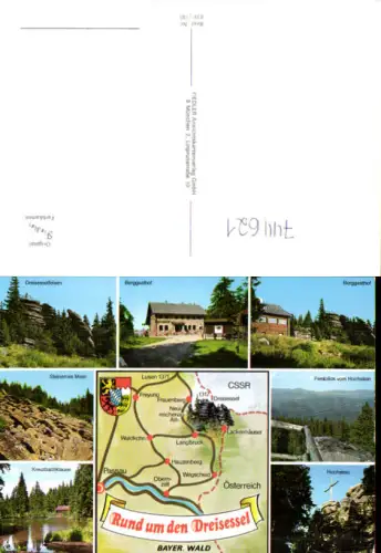 744621 Mehrbild Lagekarte Dreisessel Altreichenau Berggasthof Hochstein Kreuzbachklause