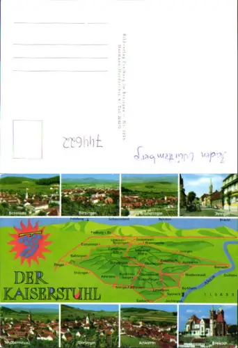 744622 Mehrbild Lagekarte Der Kaiserstuhl Bickensohl Bötzingen Breisach Oberbergen