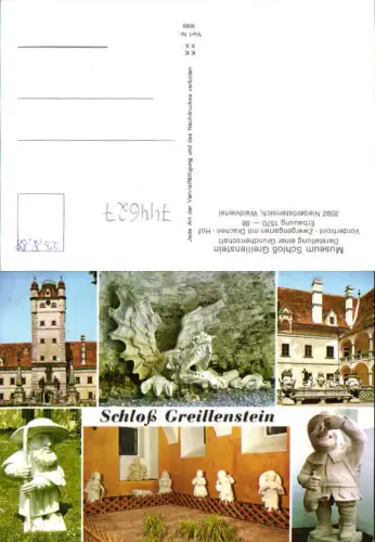 744627 Mehrbild AK Museum Schloss Greillenstein Waldviertel Zwergengarten Hof