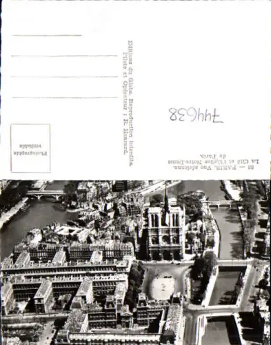 744638 Fliegeraufnahme Paris Vue aerienne La Cite et l Eglise Notre-Dame de Paris France