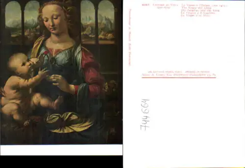 744664 Künstler AK Leonardo de Vinci La Vierge et l Enfant Jesuskind Religion