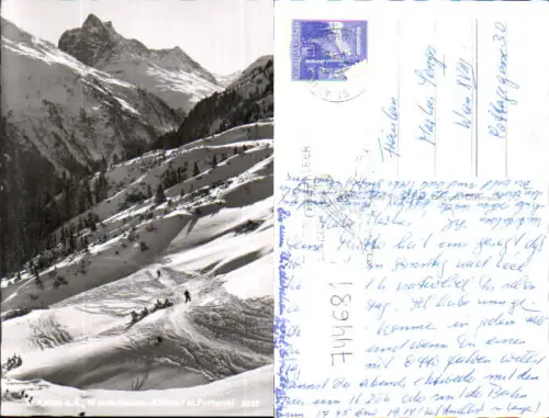 744681 Foto Ak St Anton a. Arlberg Waldschneide-Abfahrt m. Patteriol Wintersport