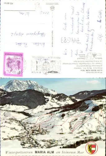 744687 Maria Alm am Steinernen Meer Hintermoos Hinterthal Pistenkarte