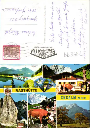 744699 Mehrbild AK Hinterriß Rasthütte Engalm Falkenhütte Sylvensteinspeicher