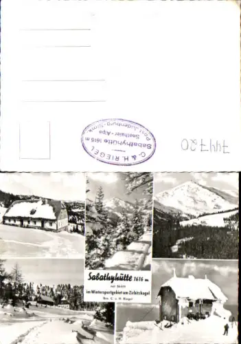 744720 Foto Mehrbild AK Obdach Sabathyhütte Zirbitzkogel im Winter