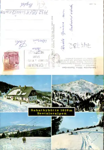744732 Mehrbild AK Sabathyhütte Seetaleralpen bei Obdach Wintersport Skilift