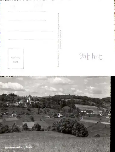 744746 Foto AK Trautmannsdorf Ansicht m. Kirche