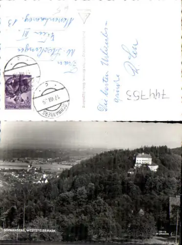 744753 Foto AK Schwanberg Steiermark Ansicht mit Schloss