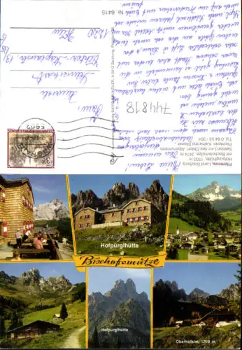 744818 Mehrbild AK Filzmoos Bischofsmütze Hofpürglhütte Oberhofalm
