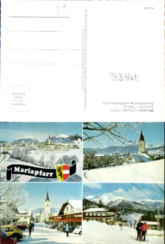 744876 Mehrbild AK Mariapfarr im Lungau im Winter Skilift Wintersport Adeg VW Käfer