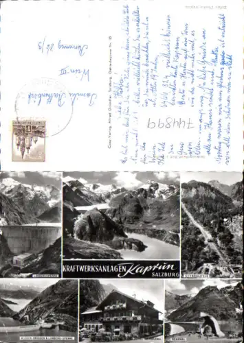 744899 Mehrbild AK Kaprun Kraftwerksanlagen Schrägaufzug Limbergsperre Denkmal