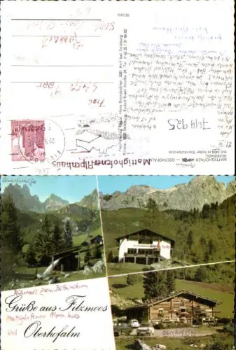 744925 Mehrbild AK Filzmoos Oberhofalm Mattighofner Hütte Wasserrad Wasserradl