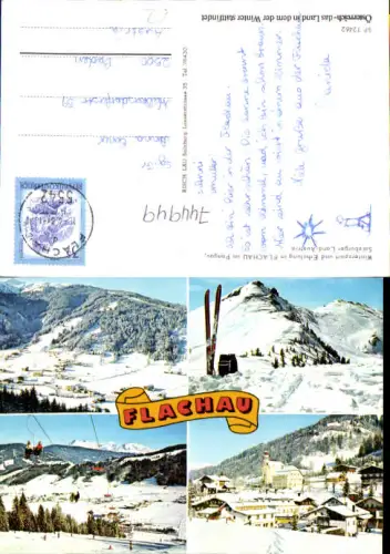 744949 Mehrbild AK Flachau im Pongau Wintersport Sessellift Kirche