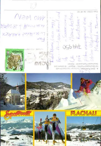 744950 Mehrbild AK Flachau im Pongau Wintersport Sessellift Kirche