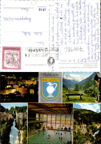 744986 Mehrbild AK Bad Gastein Thermalbad Waserfall Felsen-Bad