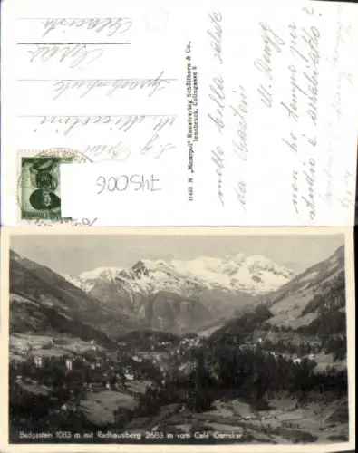 745006 Bad Gastein m. Radhausberg vom Cafe Gamskar