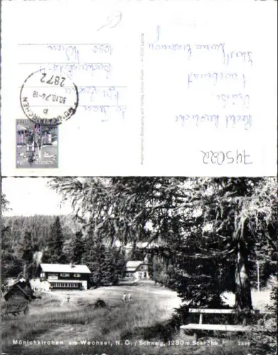 745022 Foto AK Mönichkirchen a. Wechsel Schwaig Baum unter Baum 1974