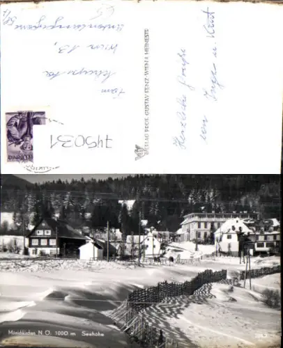 745031 Foto AK Mönichkirchen a. Wechsel im Winter Straßenpartie