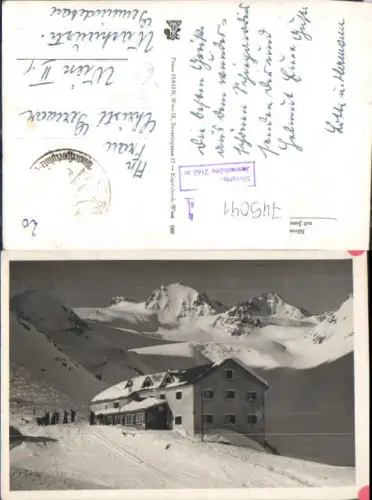 745041 Galtür Silvretta Jamtalhütte m. Jamspitzen u. Dreiländerspitze im Winter