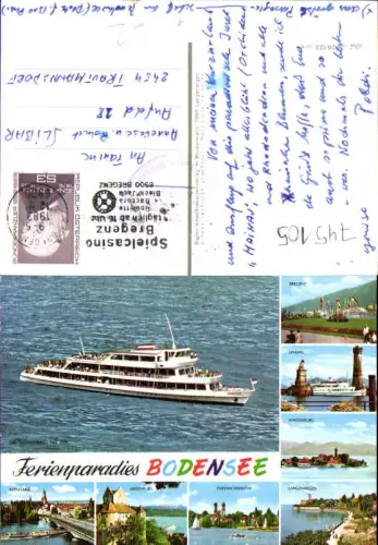 745105 Mehrbild AK Bodensee Konstanz Meersburg Friedrichshafen Langenargen Schiff