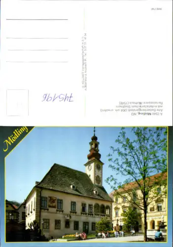 745196 Mödling b. Wien Stadtkern Rathaus m. Baum Brunnen
