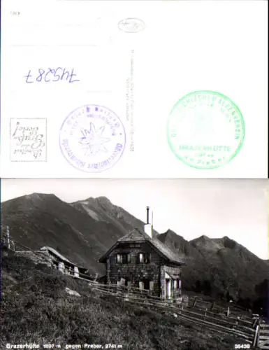 745287 Foto AK Grazerhütte geg. Preber Krakau Steiermark