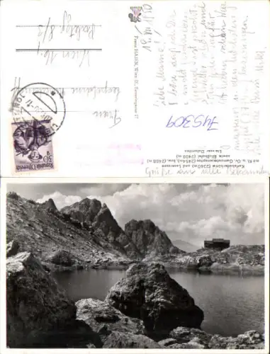 745309 Foto AK Tristach Karlsbader Hütte Laserzsee m. Gamswiesenspitze Lienzer Dolomiten