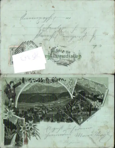 745353 Mond Lithographie Gruß aus Öblarn Liezen pub Regel e Krug