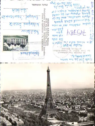 745784 Luftbild Paris Vue aerienne La Tour Eiffel le Champ de Mars et l Ecole Militaire France