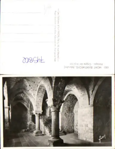 745802 Foto AK Mont Saint-Michel Manche Abbaye Crypte de l Aquilon Inneres France