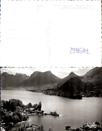 745822 Foto AK Lac d Annecy Talloires Le Port Au fond le Massif des Beauges France