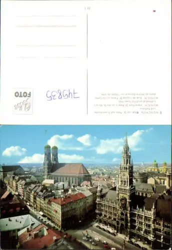 745835 München Munich Blick von St Peter auf Frauenkirche u. Rathaus