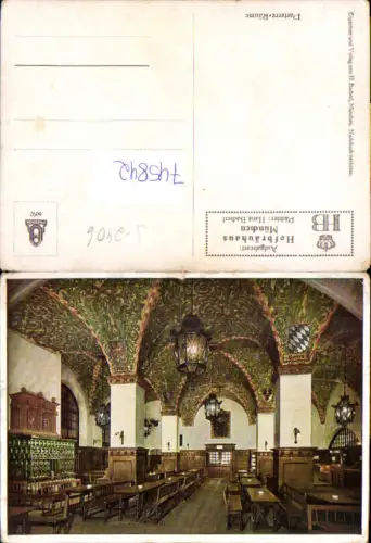 745842 München Munich Hofbräuhaus Parterre-Räume Kachelofen Interieur