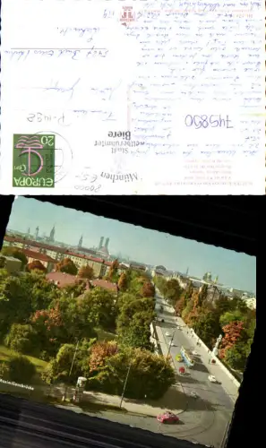 745850 München Munich Blick v. Maximilianeum Straßenbahn