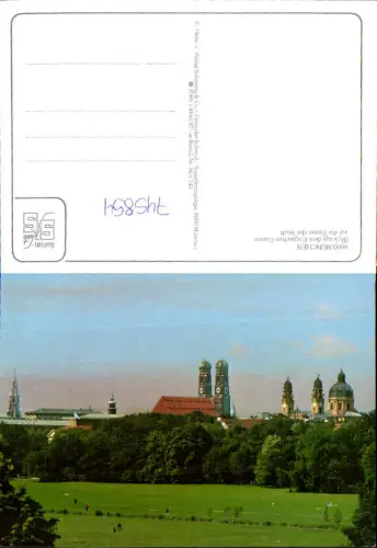 745854 München Munich Blick a. d. Englischen Garten auf d. Türme der Stadt