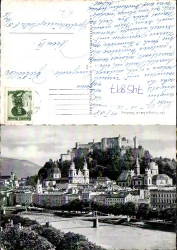 745897 Salzburg Altstadt m. Festung Hohensalzburg Brücken i. Vordergrund