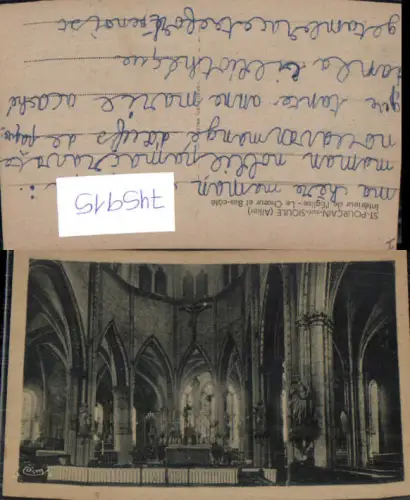 745915 St-Pourcain-sur-Sioule Allier Interieur de l Eglise Le Choeur et Bas-cote France