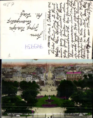 745934 La Havre Les Jardins de l Hotel de Ville Perspective de la Rue de Paris France