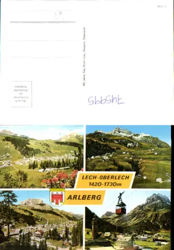 745995 Mehrbild AK Lech Oberlech a. Arlberg Seilbahn Gondel Totale pub Risch-Lau F 4749