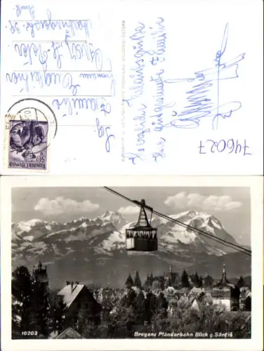 746027 Foto AK Bregenz a. Bodensee Pfänderbahn Säntis Seilbahn pub Risch-Lau 10203