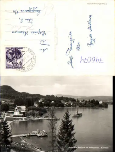 746074 Foto AK Bucht von Reifnitz a. Wörthersee Schiff Dampfer Badestrand