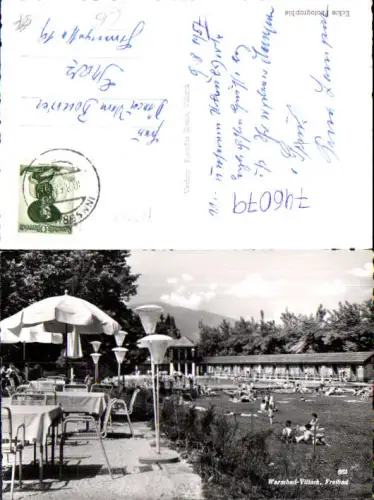 746079 Foto AK Warmbad Villach Freibad Strandleben