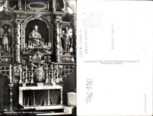 746110 Foto AK Maria Wörth Pfarrkirche Hochaltar Altar