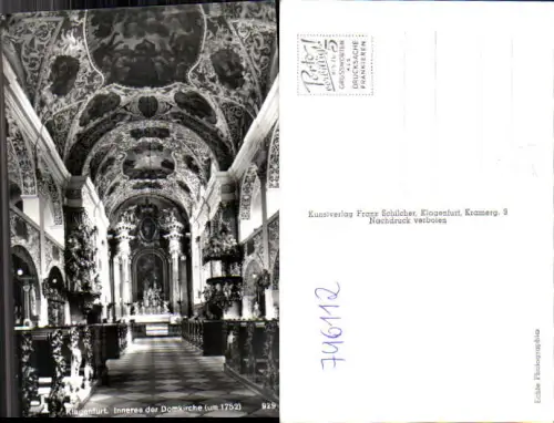 746112 Foto AK Klagenfurt Inneres der Domkirche Dom Kirche