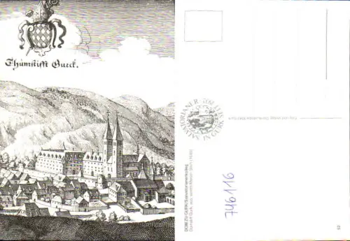 746116 Ak nach Merian-Stich Dom zu Gurk Salvatorianerkolleg Domstift