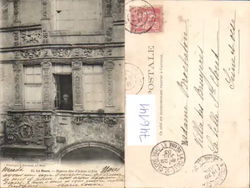 746141 Le Mans Maison dite d Adam et Eve Mann a. Fenster France