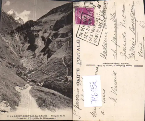 746152 Saint-Gervais-les-Bains Gorges de la Gruvaz et l Aiguille de Bionnassay France