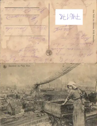 746178 Souvenir du Pays Noir Frau Bergbau Fabrik 1918 France